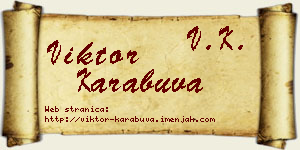 Viktor Karabuva vizit kartica